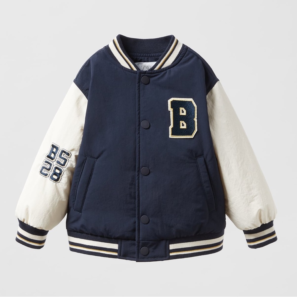 ZARA TODDLER BOYS WATER REPELLENT VARSITY BAHAMAS BOMBER JACKET!